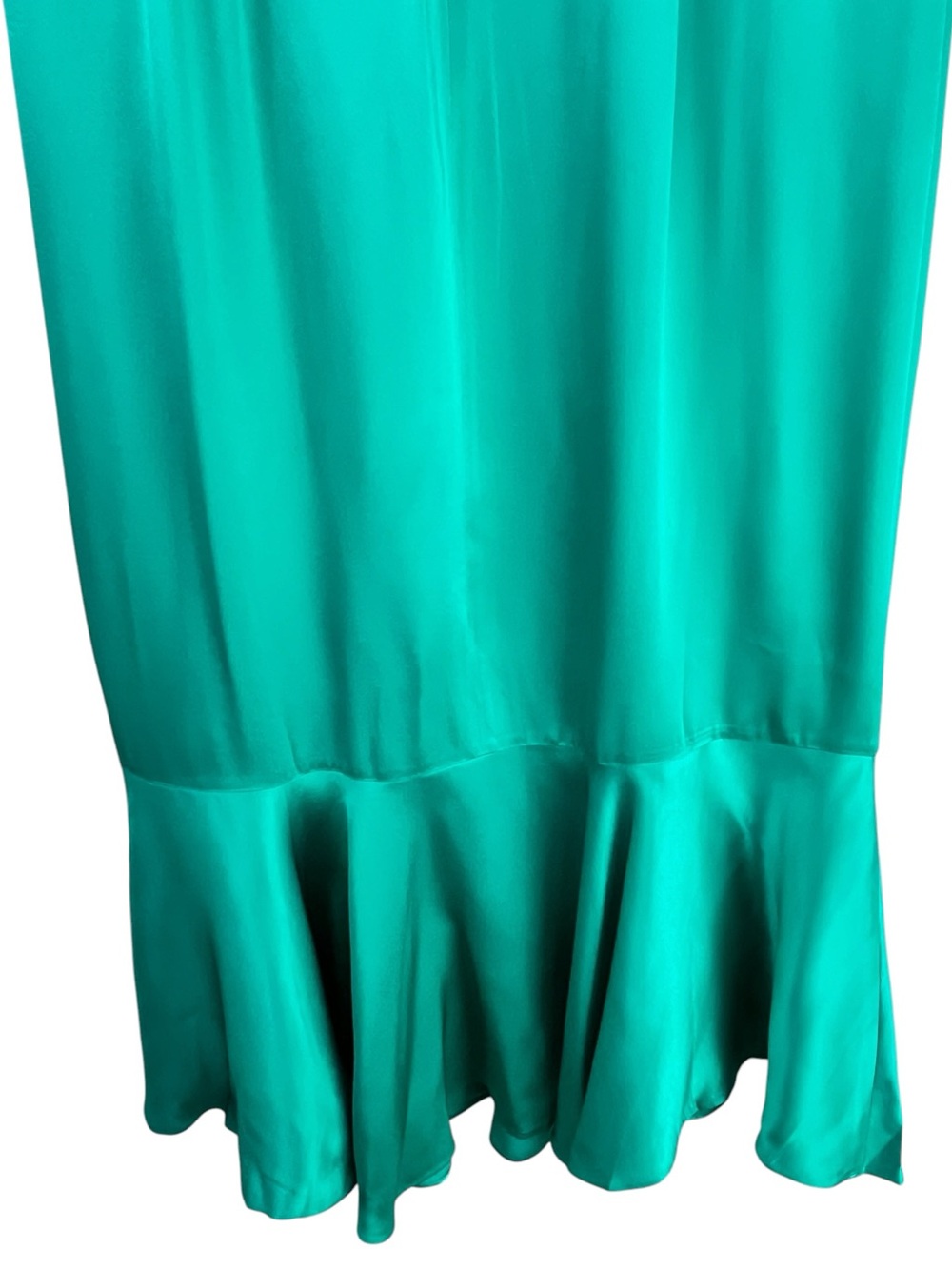 J. Crew Collection Elegant Fitted Flare-Hem Midi Dress in Luster Crepe Green 10 - Picture 9 of 13